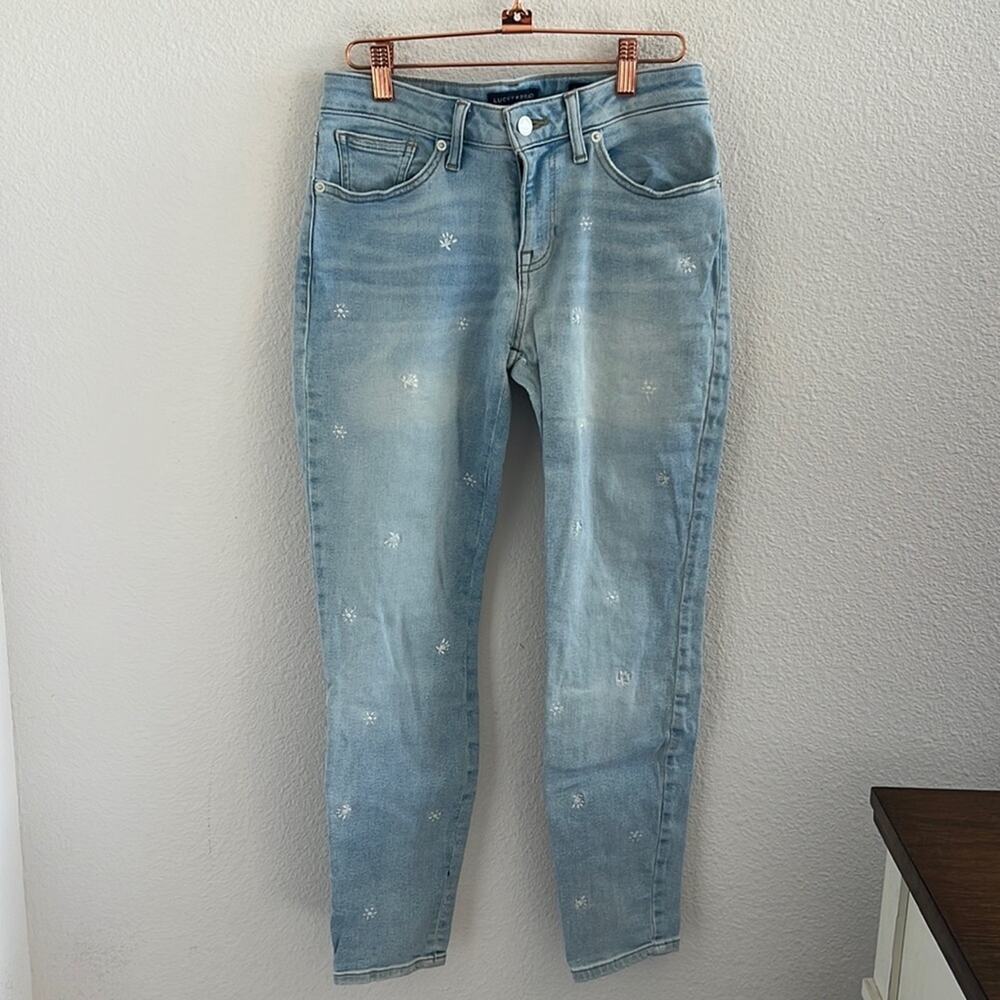 Lucky Brand Low Rise Skinny Lolita Ankle Denim Stretch Jeans Embroidered 4 / 27